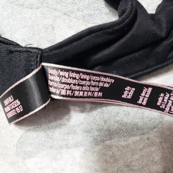 Victoria s Secret Bra Womens 32C‎ Black Body By Victoria Underwired - Picture 5 of 8